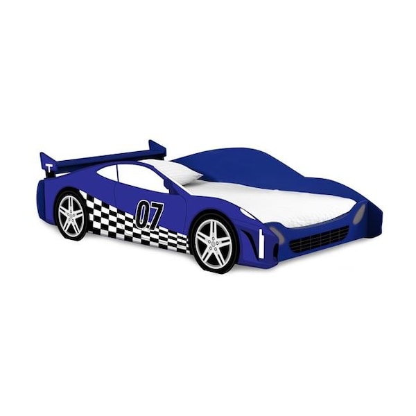 Legare Furniture LEGE-BDBC-290 Kids Blue Race Car Twin Bed LEGE-BDBC-290 - main